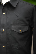 Townes Western Shirt - Black/Black 11oz Japanese Denim