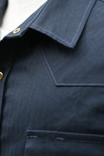 Patton Shirt - Japanese Navy Blue Herringbone