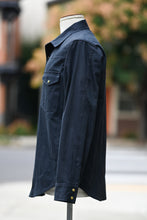 Patton Shirt - Japanese Navy Blue Herringbone