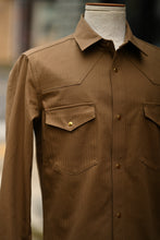 Townes Western Shirt - 9oz Coyote Cotton Herringbone Twill