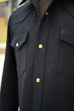 **SECONDS** Townes Western Shirt 16oz Indigo Sashiko Ori
